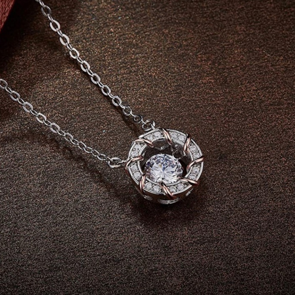 GRA Certified dancing diamond necklace gift that will make heads turn HUGE SALE - Picture 7 of 8